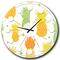 Designart 'Pineapple Summer Bliss Ii Mid-Century Modern Wall Clock